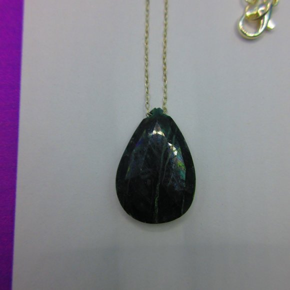 Ruby Zoisite Faceted Gemstone 18" Dainty Necklace - Picture 1 of 4